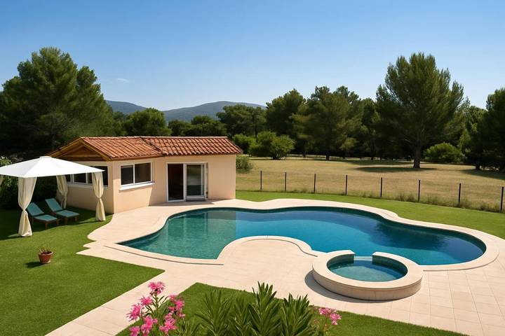 Chambre d’hôte pour 2 personnes, avec jardin ainsi que vue et piscine, animaux acceptés à Bormes-les-Mimosas - 4