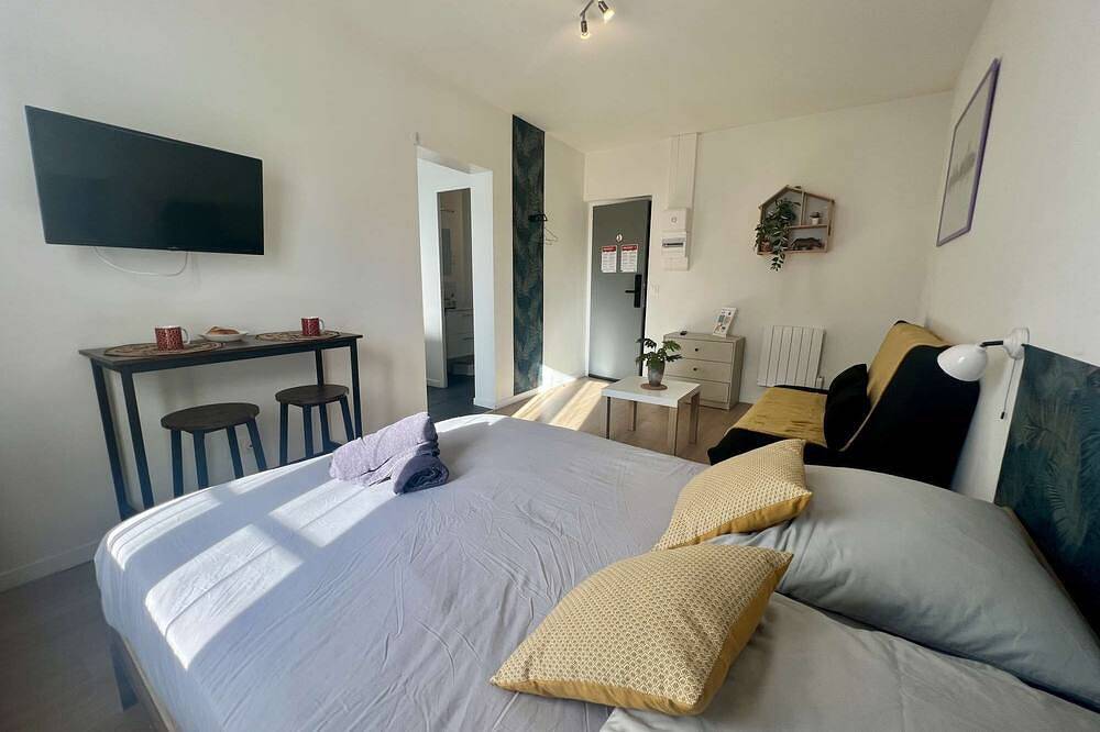 Entire apartment, Spacious studio 2/4 pers. + sofa | Ideal for business & weekends in Châtellerault, Vienne