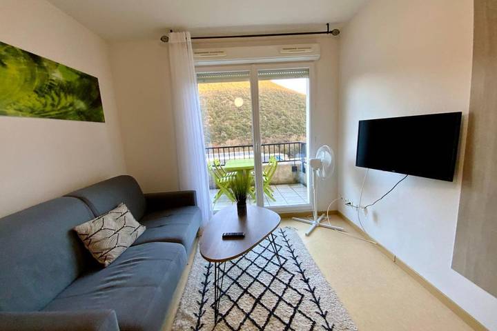 Maison de vacances pour 5 personnes, avec piscine et balcon, animaux acceptés