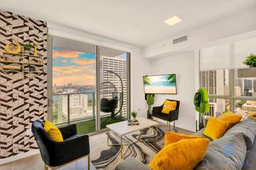 Gîte pour 4 personnes, avec balcon et piscine, adapté aux familles à Miami