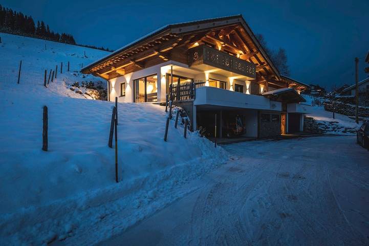 Chalet für 2 Personen, mit Garten und Balkon sowie Sauna
