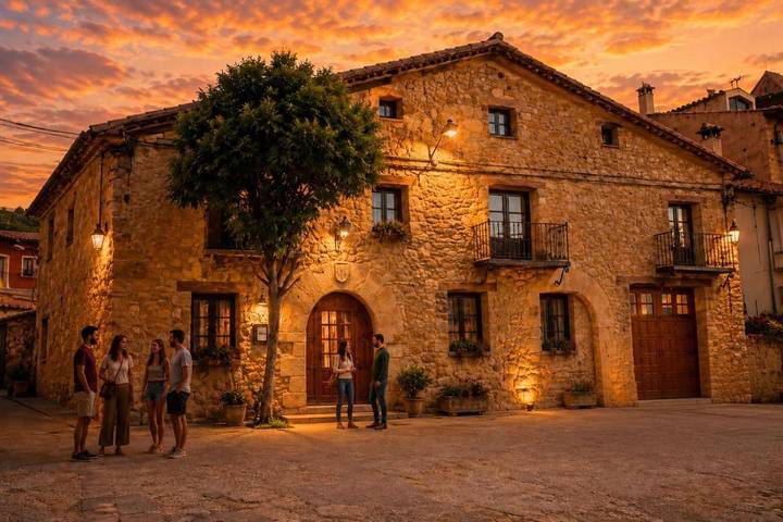 Casa rural para 16 personas, con Balcón y Terraza además de Jardín y Vistas en Albarracín