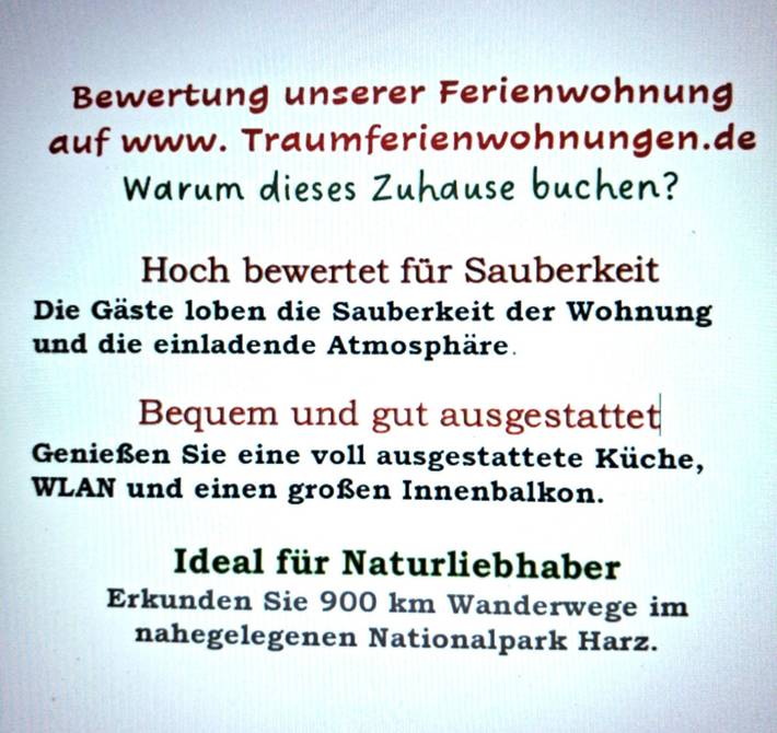 Ferienwohnung für 3 Personen, mit Balkon in Bad Harzburg - 3