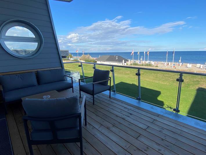 Ferienwohnung für 5 Personen, mit Balkon und Terrasse sowie Ausblick