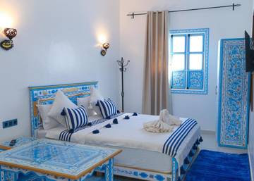 Chambre d’hôte pour 2 personnes, avec jardin ainsi que terrasse et vue à Chefchaouen