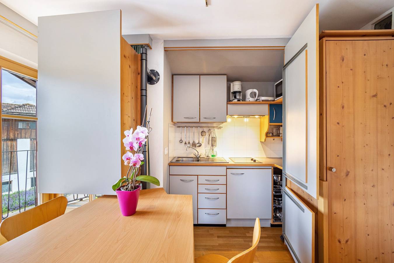 Ganze Wohnung, Residence Grünbacher Apartment 6 mit Balkon und geteiltem Schwimmbad in Issing, Pfalzen