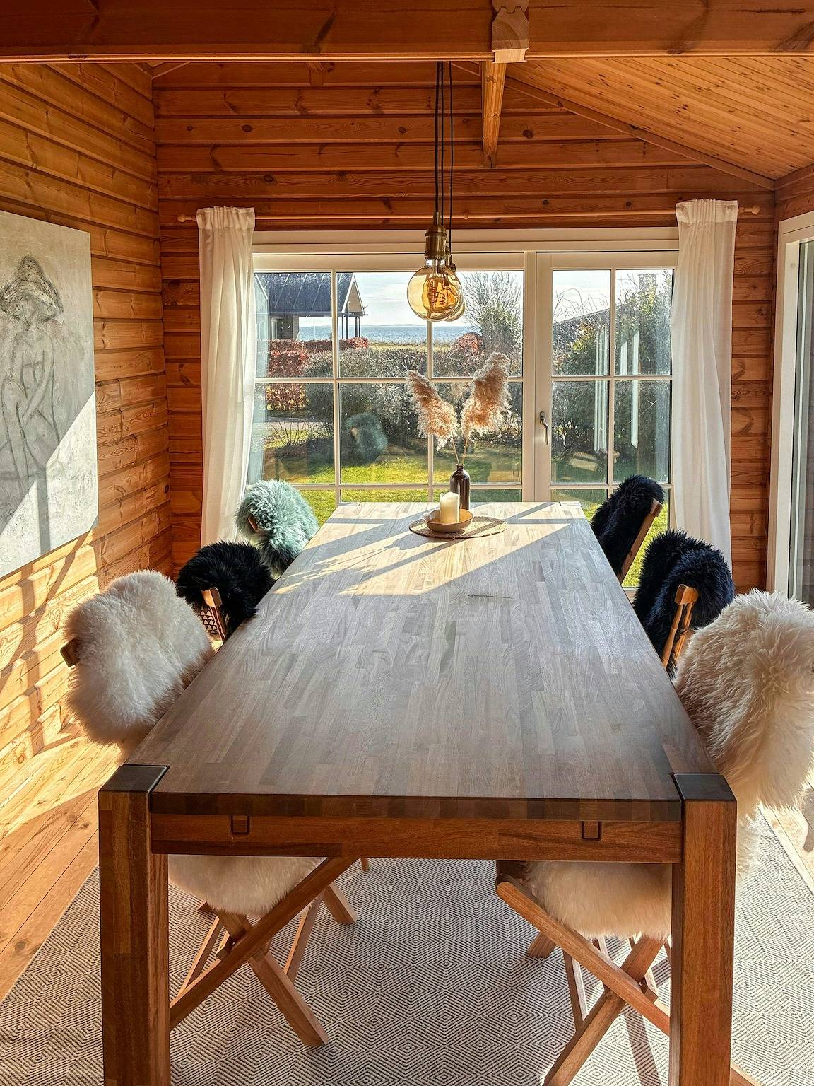 Houten huis met uitzicht op Samsø bij Norsminde in Norsminde, Odder en omgeving