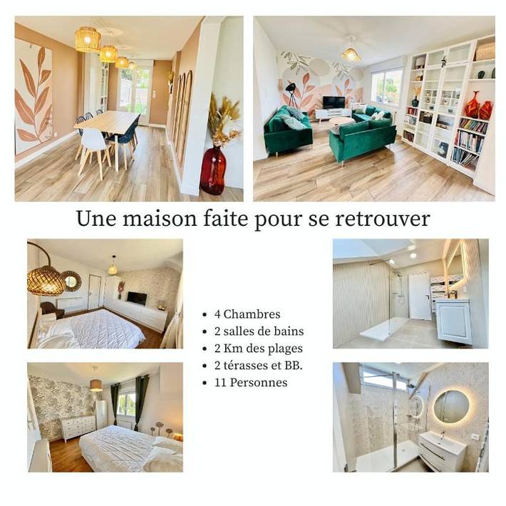 Location de vacances pour 11 personnes, avec jardin, animaux acceptés à Ploubalay