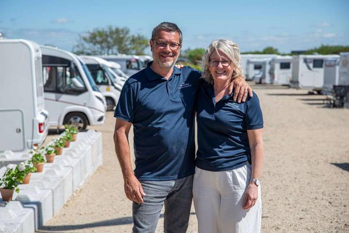 Camping für 2 Personen, mit Terrasse am Ringkøbing Fjord