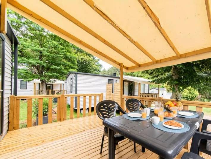 Mobil home pour 6 personnes, avec bassin pour enfant à Saint-Vincent-de-Durfort - 2