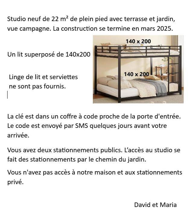 Gîte pour 4 personnes, avec terrasse ainsi que jardin et vue à La Verrie - 2