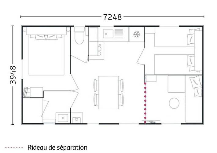 Parc de vacances pour 6 personnes, avec terrasse et piscine à Saints-Geosmes - 2