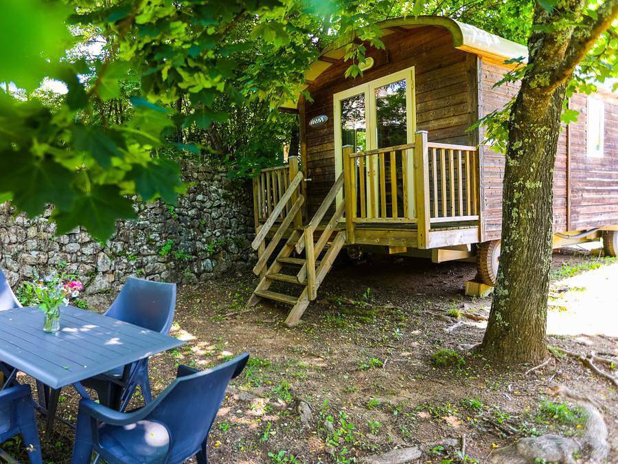 Camping Ushuaïa Village Les Cruses - Unterkunft 4 personen - Wohnwagen in Ribes, Parc naturel régional des Monts d'Ardèche