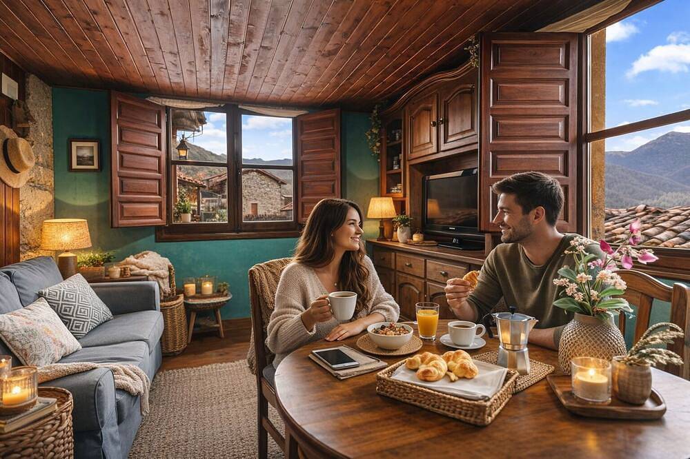 Montegrande, casa de alta montaña rodeada de un paisaje idílico in Teverga, Cordillera Cantábrica