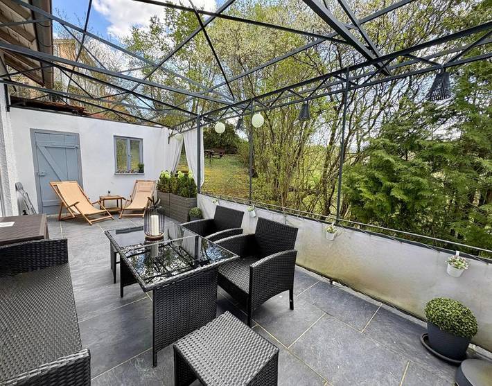Ferienwohnung für 7 Personen, mit Ausblick und Terrasse, mit Haustier