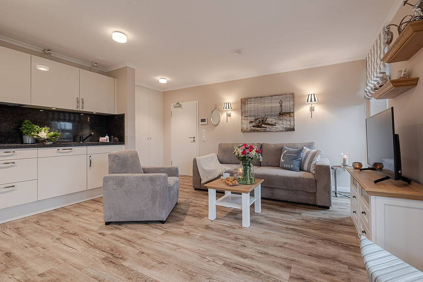 Ganze Wohnung, Smukke Lys – Stilvolle, barrierefreie Ferienwohnung mit Aufzug in bester Lage in Westerland, Sylt (Gemeinde)