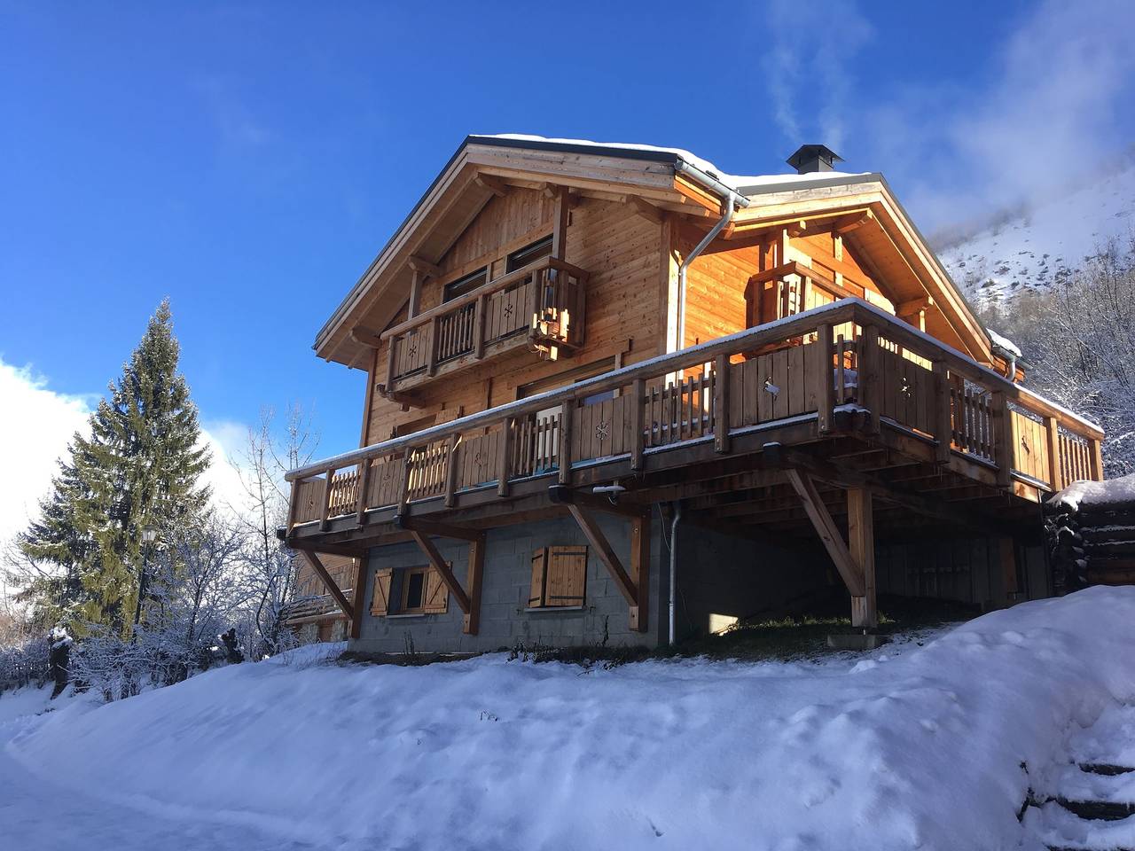 Chalet 'pied de piste et télésiège,au calme,vue panoramique' in Mont-de-Lans, Les Deux Alpes
