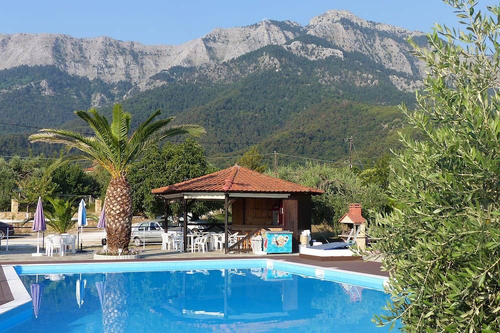 Ferienhäuser im Olivenhain in Chrisi Akti, Thassos