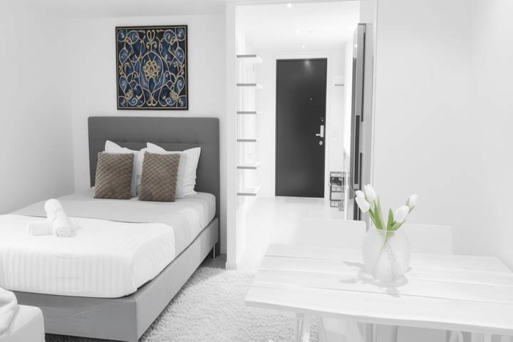 Lägenhet för 4 Personer, med sjöutsikt och pool i Växjö