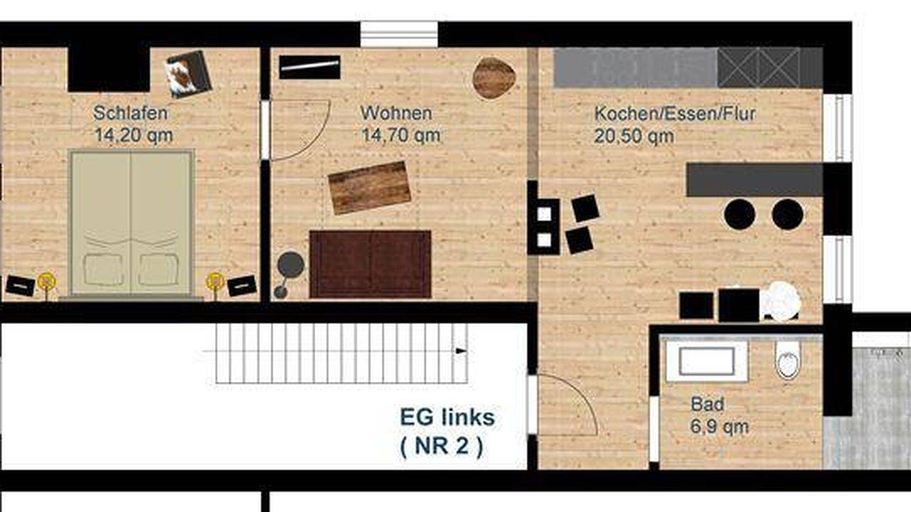Ganze Ferienwohnung, Ferienwohnung für 3 Personen (60 m²) in Osnabrück in Osnabrück, Osnabrücker Land