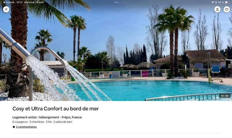 Camping pour 2 personnes, avec piscine ainsi que terrasse et jacuzzi, animaux acceptés à Fréjus - 2