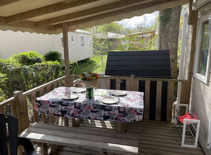 Mobil home pour 6 personnes, avec jardin et bassin pour enfant à Aureilhan - 3