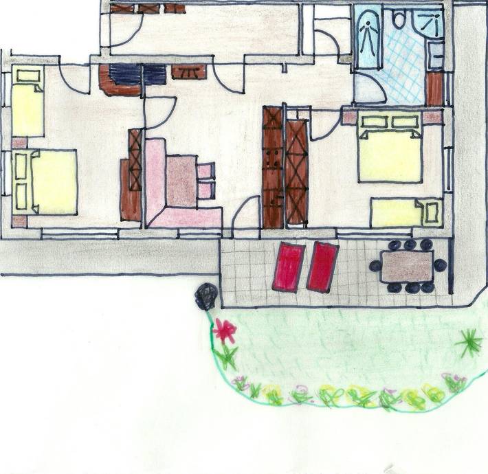 Ganze Ferienwohnung, Appartement Garten (2 Schlafräume, Eg) in Tuxer Alpen, Hintertux