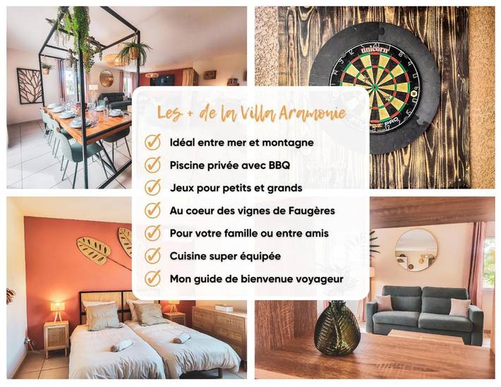 Location de vacances pour 8 personnes, avec jardin et piscine à Laurens - 4