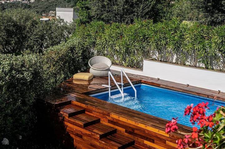 Villa Antonella - swimming pool, jacuzzi, sea and Vesuvius view in Vico Equense, Sorrento Coast