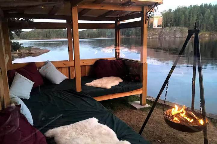 Blockhütte für 6 Personen, mit Balkon und Garten - 1