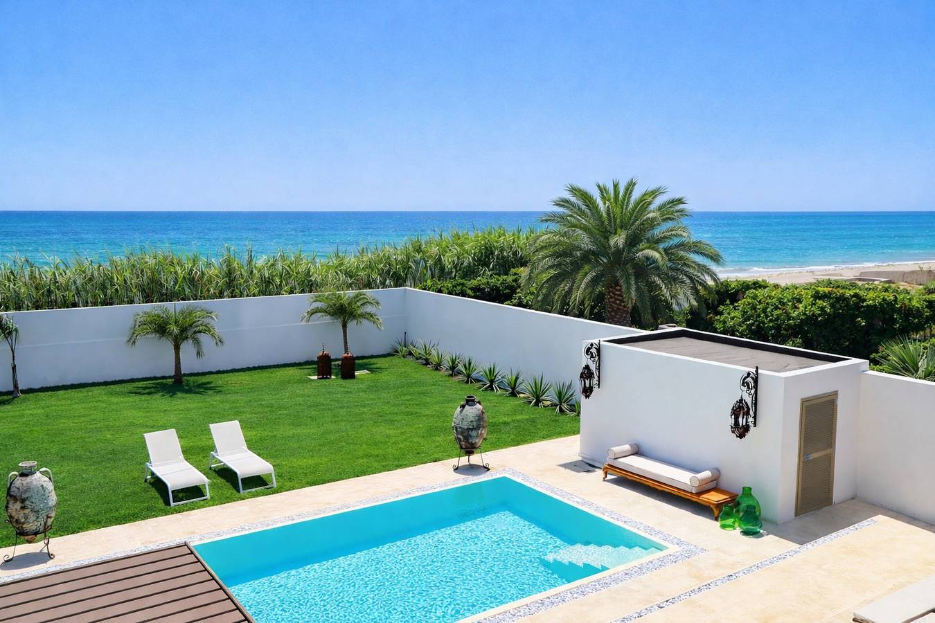 Villa Alti vista mare e piscina privata in Santa Maria del Focallo, Ispica