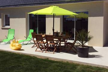 Gîte pour 6 personnes, avec jardin et terrasse, animaux acceptés dans Plage du Ruguel