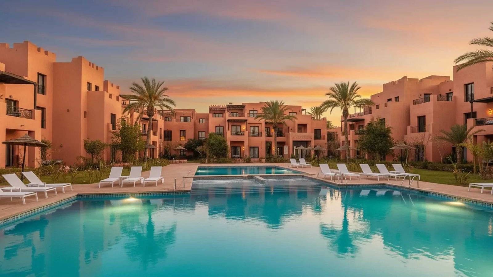 Appartement entier, Appartement agréable à Marrakech avec piscine partagée in arrondissement de Guéliz, Marrakech