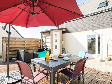 Location de vacances pour 3 personnes, avec terrasse dans Anse de Kernic