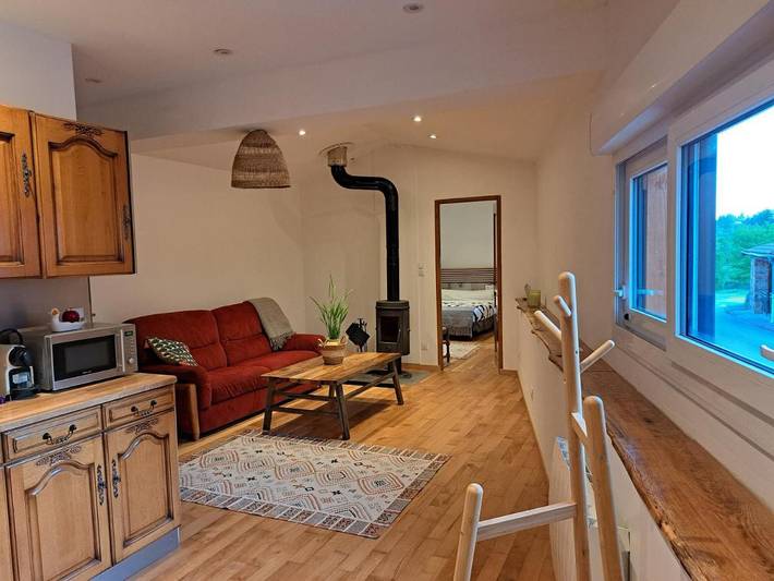 Gîte pour 5 personnes, avec terrasse et vue à Saint-Appolinaire