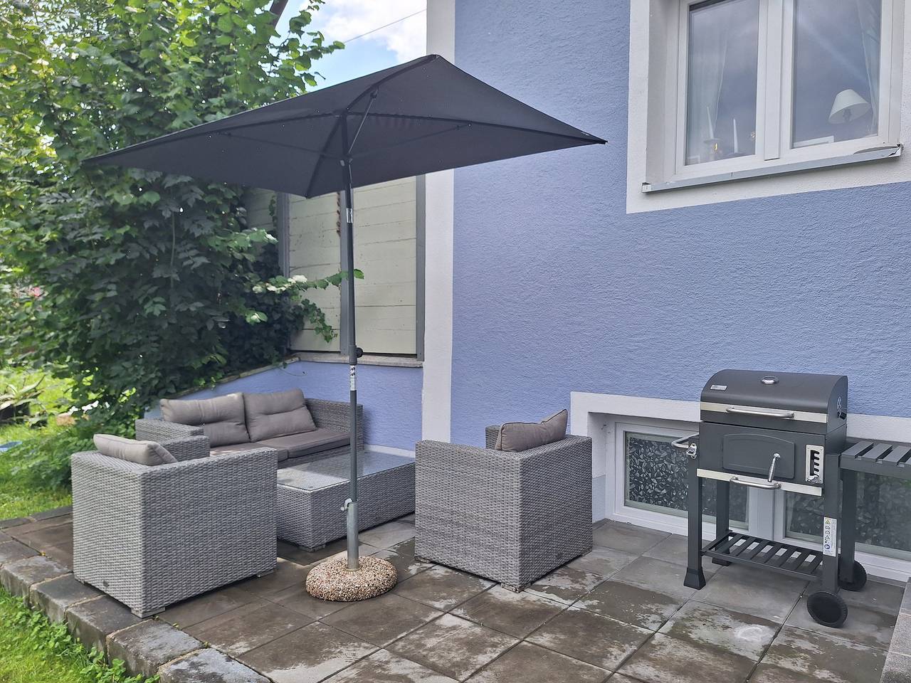 Ganze Ferienwohnung, Haus Seeglück - Ferienwohnung 110qm, 2 Schlafzimmer, Garten & Balkon in Tachinger See, Taching am See