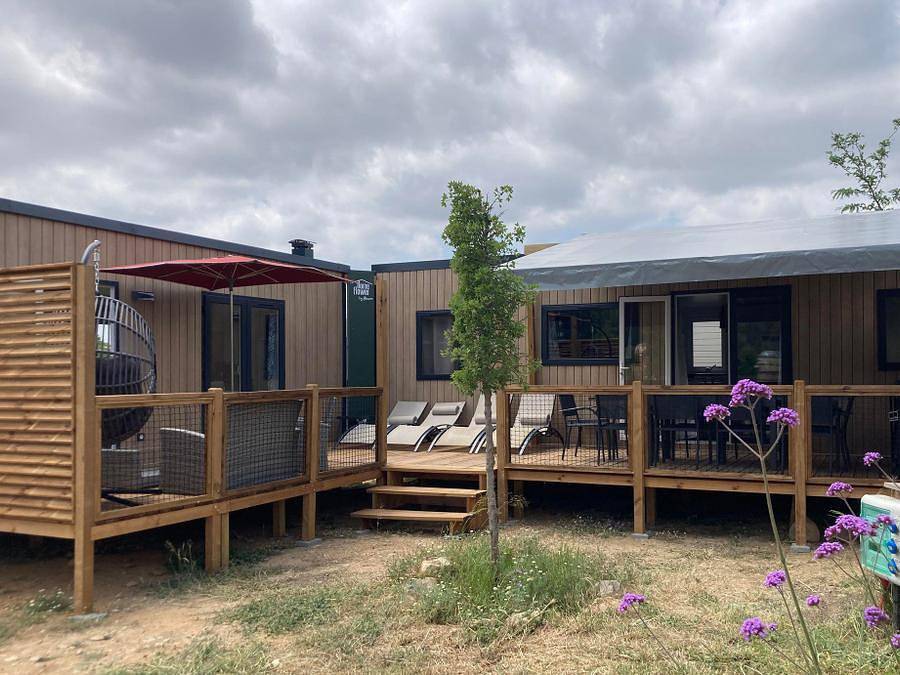 Flower Camping de l'Olivigne - Casa mobile 10 persone - Tribu Premium in Bize-Minervois, Narbonne e dintorni