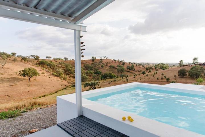 Casa de férias para 4 pessoas, com Terraço e Jardim e ainda Piscina and Vista em Serpa