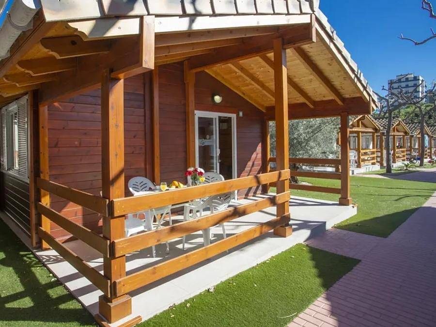 Camping Bonterra Resort - Chalet 4 personen - Holzchalet Melia in Benicassim, Costa del Azahar