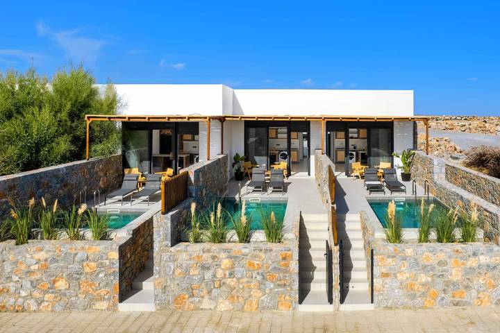 Villa für 2 Personen mit Terrasse in Kiotari strand, Kiotari