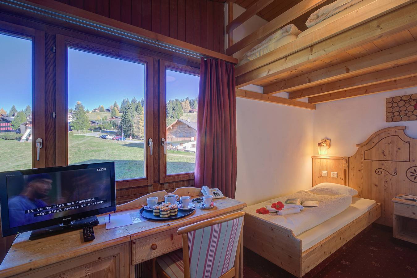 Hotel Relais Alpin Twin Room Ski In-Out 7 in Les Mosses, Ormont-Dessous
