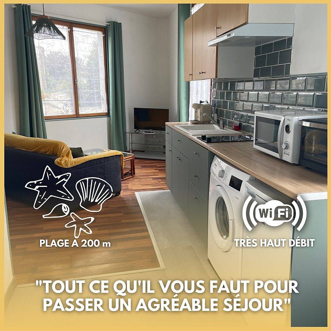 Appartement entier, Appartement 35 m², 1er étage, 200 m de la mer in Luc-sur-Mer, Région de Caen