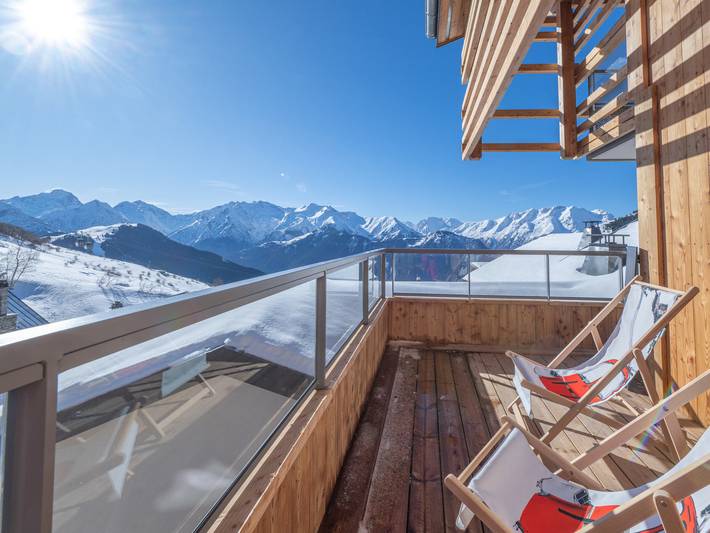 Chalet pour 6 personnes, avec balcon à Huez - 4
