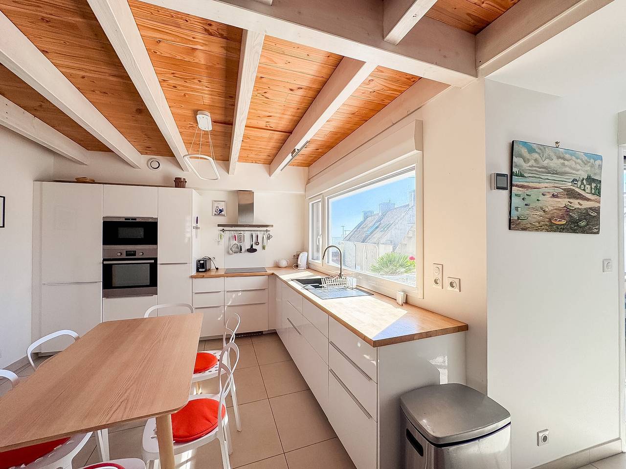 Ferienhaus „Les Embruns“ mit Meerblick, privater Terrasse und Wlan in Île-Tudy, Quimper und Umgebung