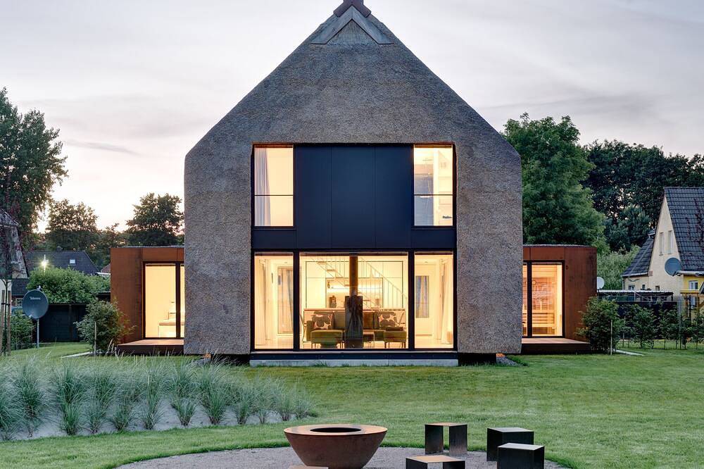 Architektenhaus 5**** mit Klimasauna, Kaminofen + Ausblick in Prerow, Fischland - Darß - Zingst