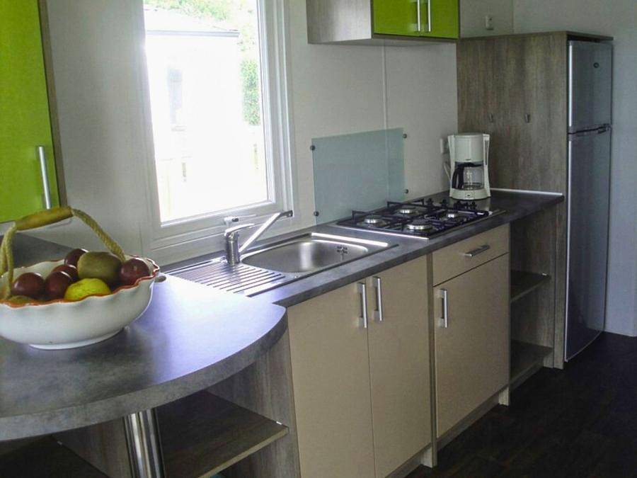 Camping Pors Ar Vag - Mobilhome 5 personnes - Mobil-home premium maxi avec vue sur mer in Plomodiern, Région de Châteaulin