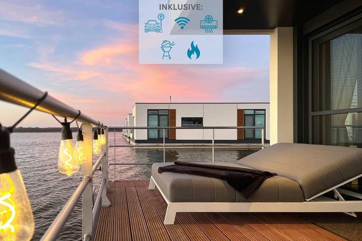 Ferienhaus für 4 Personen, mit Ausblick und Seeblick sowie Terrasse