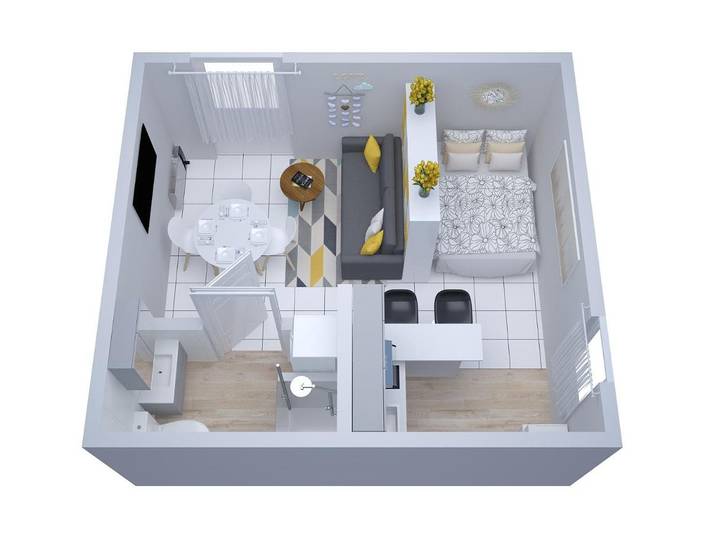 Gîte pour 2 personnes, avec balcon à Les Mureaux - 4