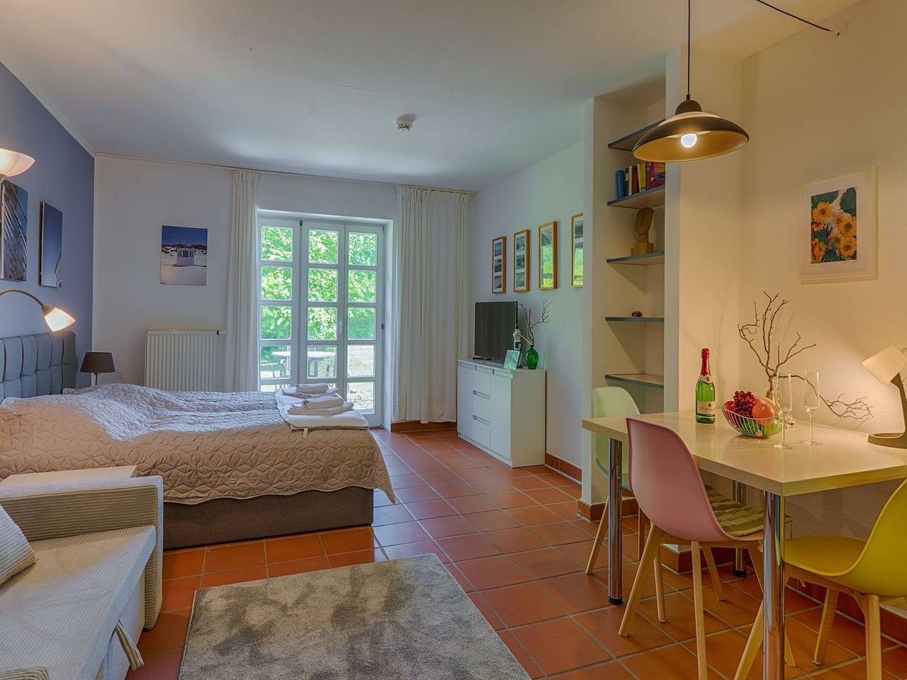 Appartement entier, Budget 1-Raum Appartement mit Terrasse in Kreptitz, Dranske