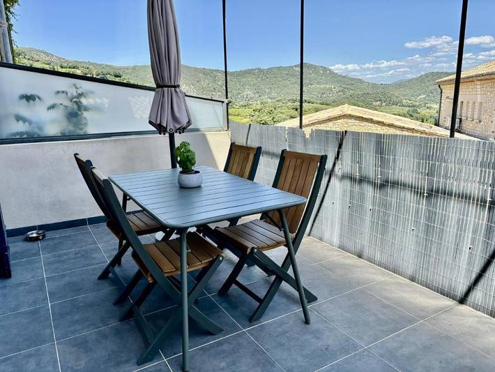 Maison de vacances pour 6 personnes, avec Balcon et Jacuzzi ainsi que Terrasse et Vue